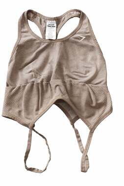 Gymshark Women's Vital Seamless Crop Tank Top in Taupe Marl